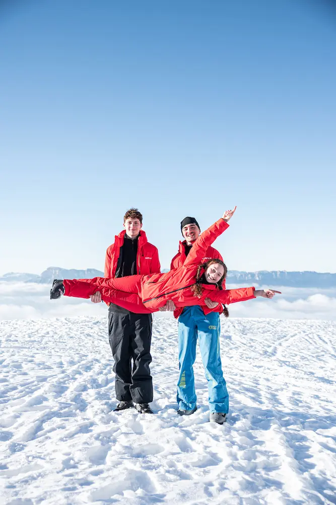 Étudiants WECAY dans la neige